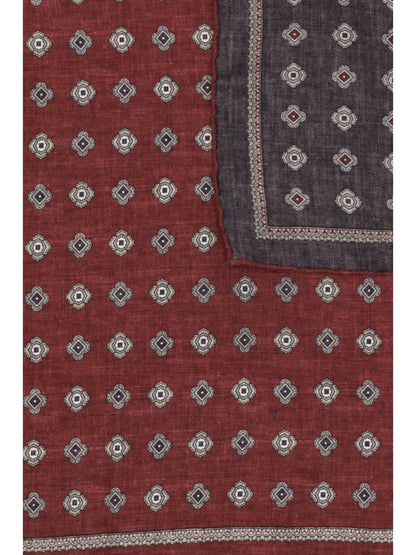 Brunello Cucinelli Jacquard silk Pocket Square - Lava