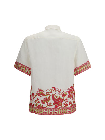 Etro Linen shirt with floral print and short sleeves - X0860