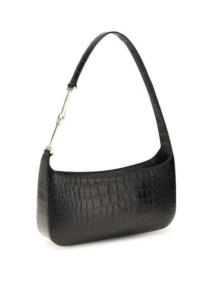 Tom Ford Small crocodile-print Shoulder Bag - Black