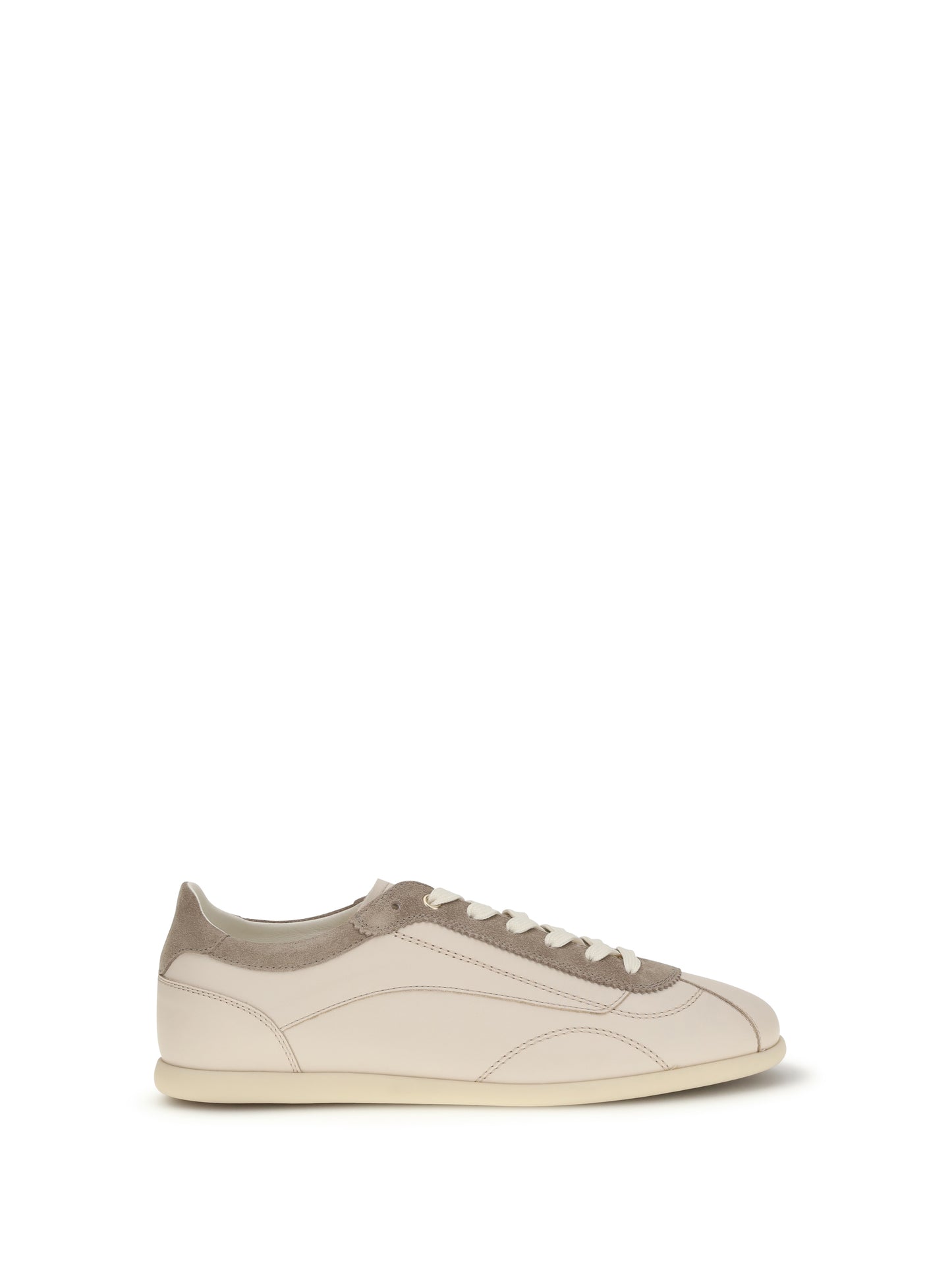BRUNELLO CUCINELLI Leather and suede Sneakers with slim sole