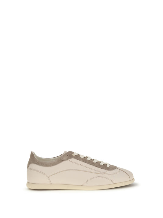 BRUNELLO CUCINELLI Leather and suede Sneakers with slim sole