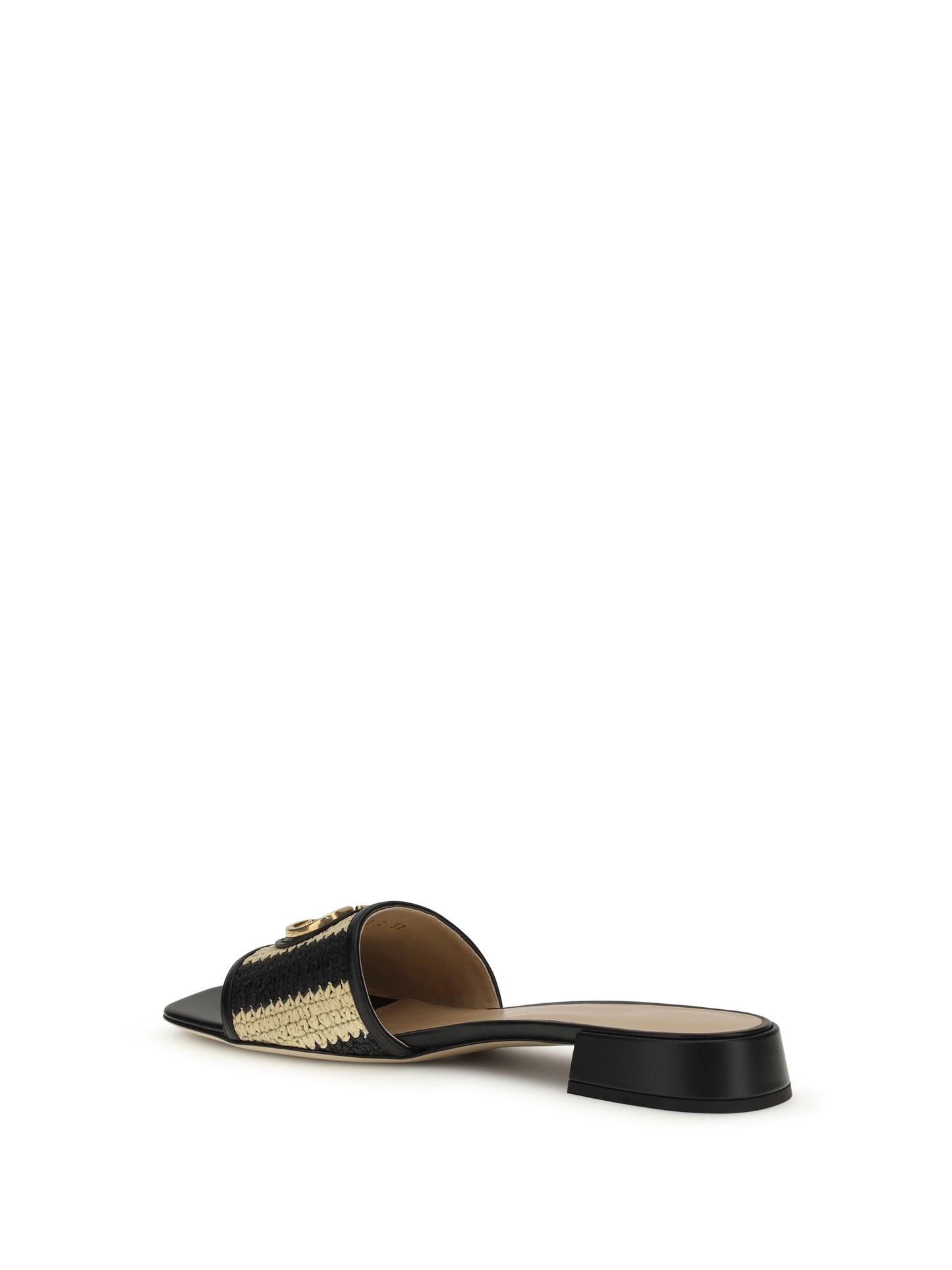 VALENTINO GARAVANI VLogo Signature raffia slide Sandals