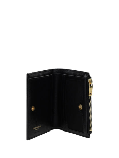 Saint Laurent Leather Wallet - Black