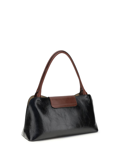 Versace Vivian medium Shoulder Bag - Black+Rosewood-Gold '82