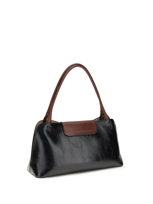 Versace Vivian medium Shoulder Bag - Black+Rosewood-Gold '82