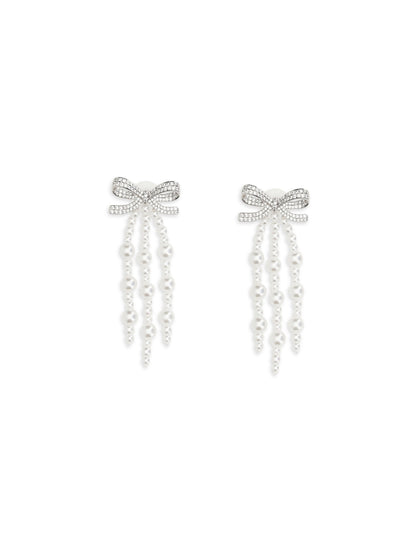 SELF-PORTRAIT Cascade bow Earrings with pearls