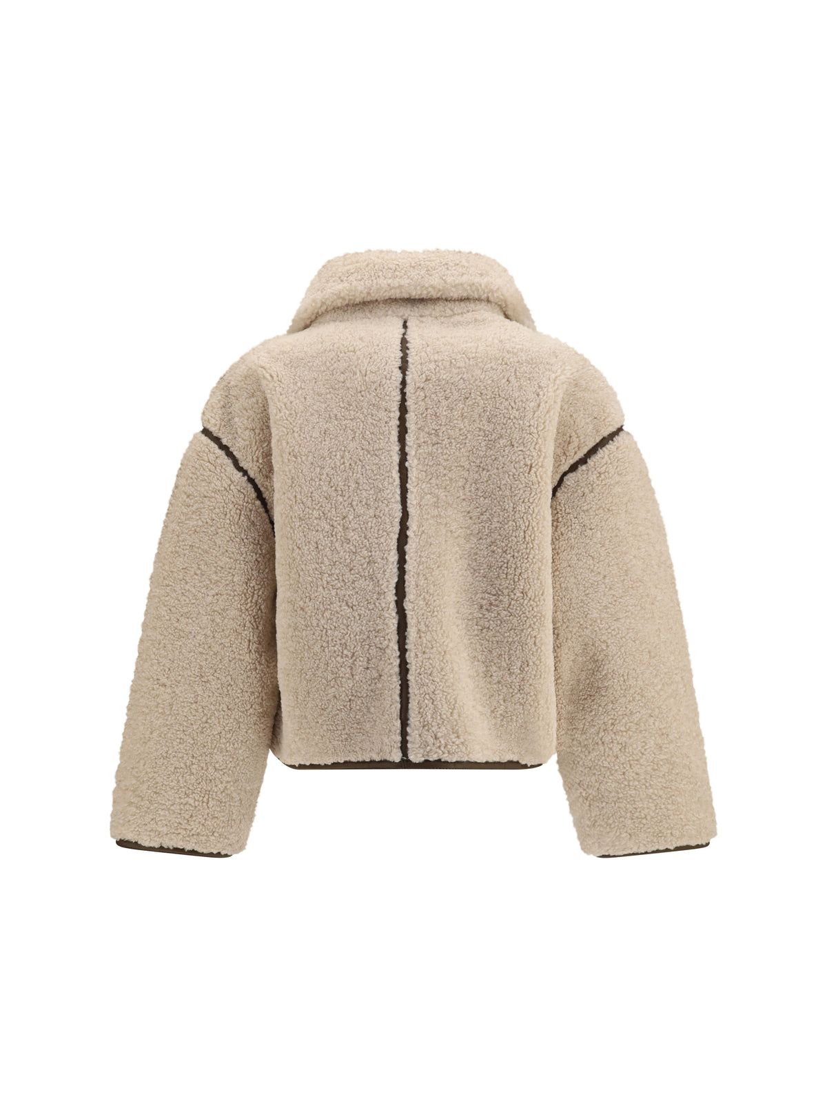 Pinko Eco shearling Jacket - White/Brown