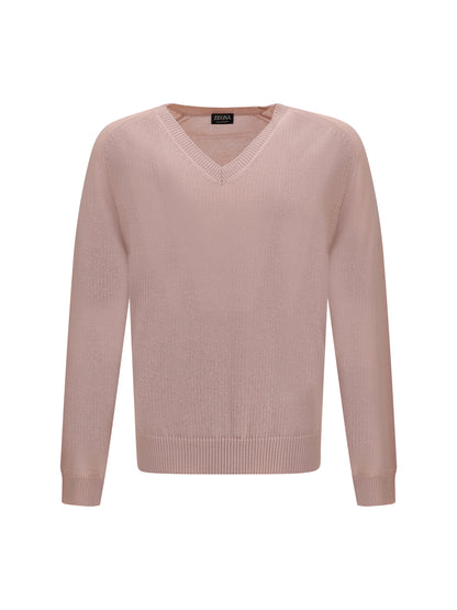 ZEGNA V-neck cashmere sweate