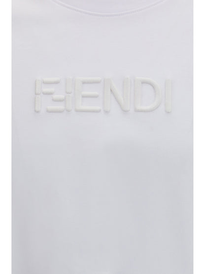 FENDI Cotton T-shirt with embroidered logo
