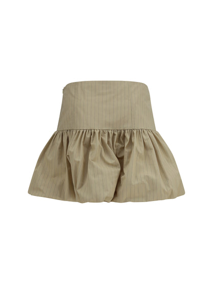 Ganni Ruffled mini Skirt - Summer Sand