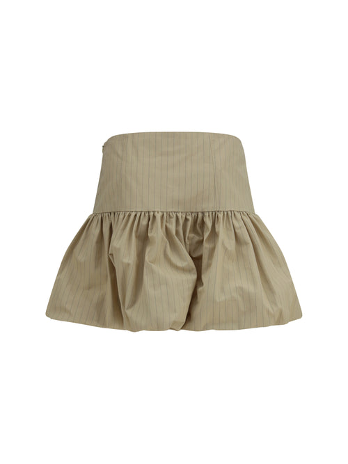 Ganni Ruffled mini Skirt - Summer Sand