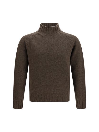 Aragona Cashmere High neck Sweater - Corteccia