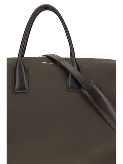 Saint Laurent Oversized Bowling Travel Bag - Deep Leaf/Choco No