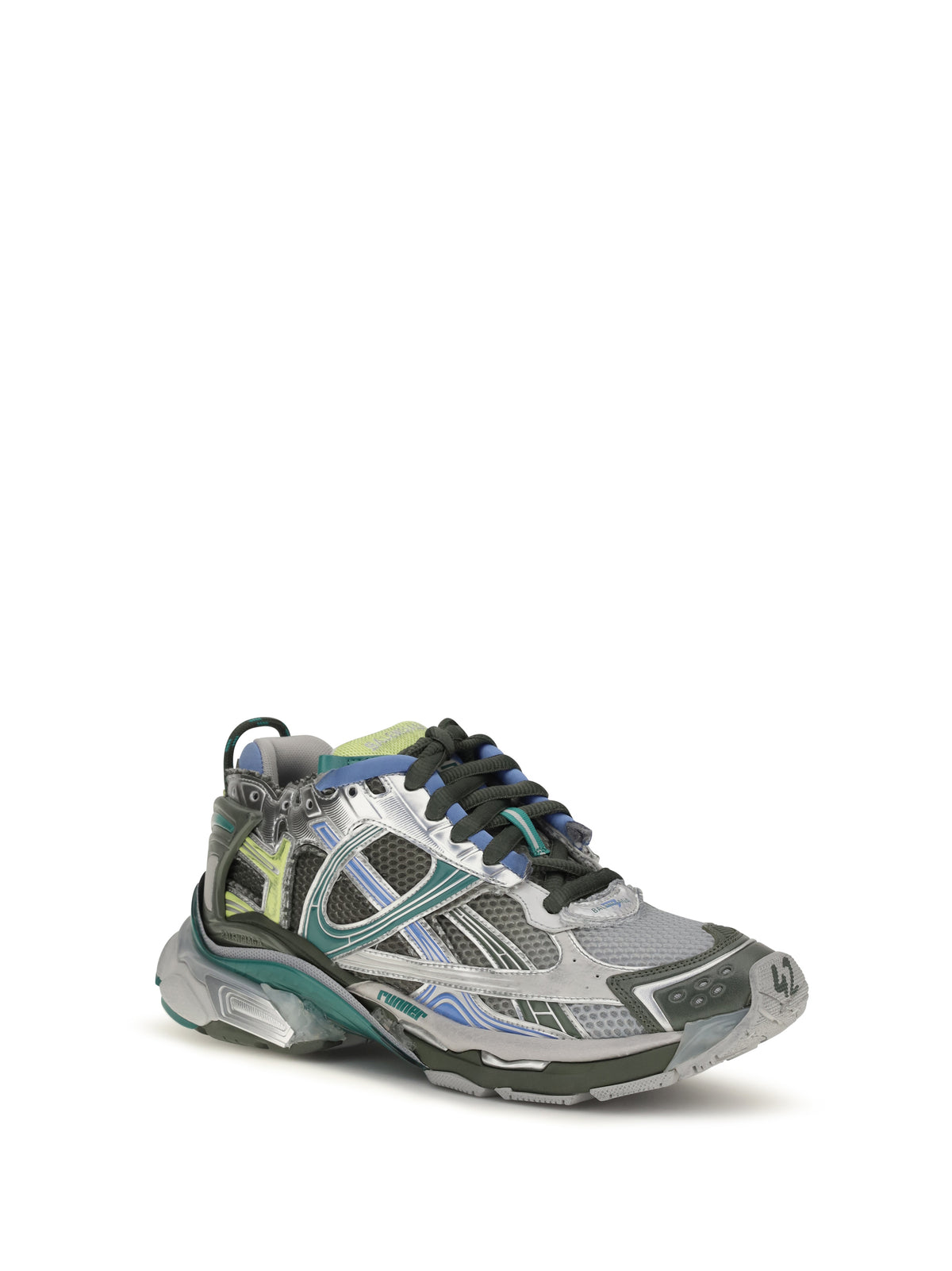 Balenciaga Runner Gradient Sneakers - Gry/Blue/Green/Yell