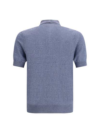 BRUNELLO CUCINELLI Linen and silk Polo Shirt