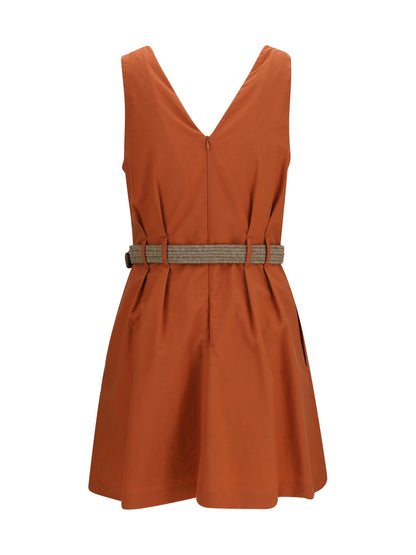BRUNELLO CUCINELLI Pleated Dress with rope belt