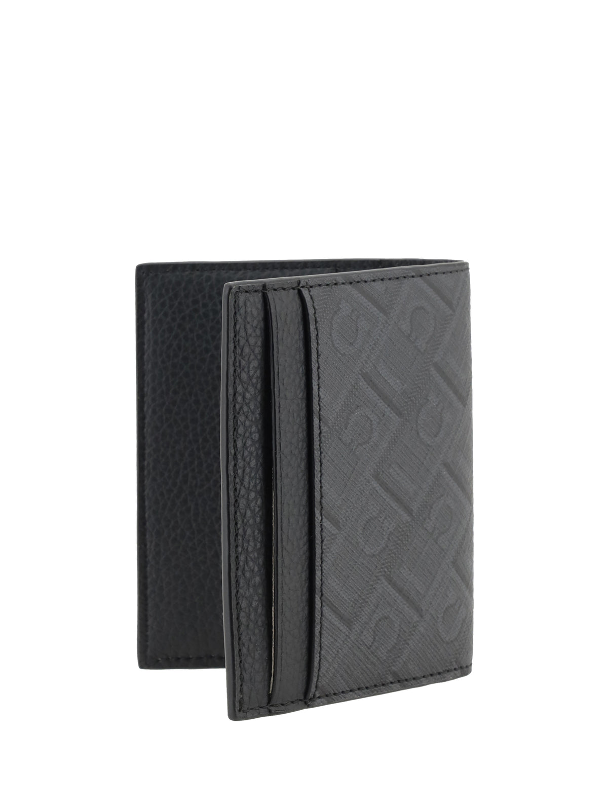 Ferragamo Leather Cardholder - Grey Patterned Medium