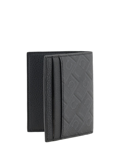 Ferragamo Leather Cardholder - Grey Patterned Medium