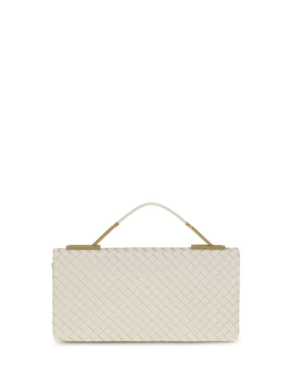 Bottega Veneta The 70 Intrecciato nappa Handbag - Alabaster-Brass V