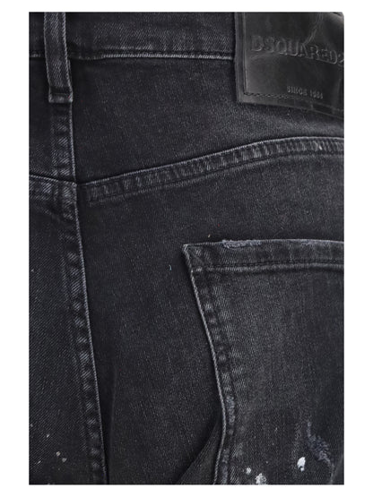 Dsquared2 Teddy dark wash stretch denim Jeans - Black