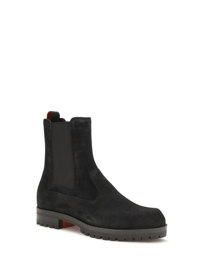 Christian Louboutin Cavernos suede Chelsea Boots - Black