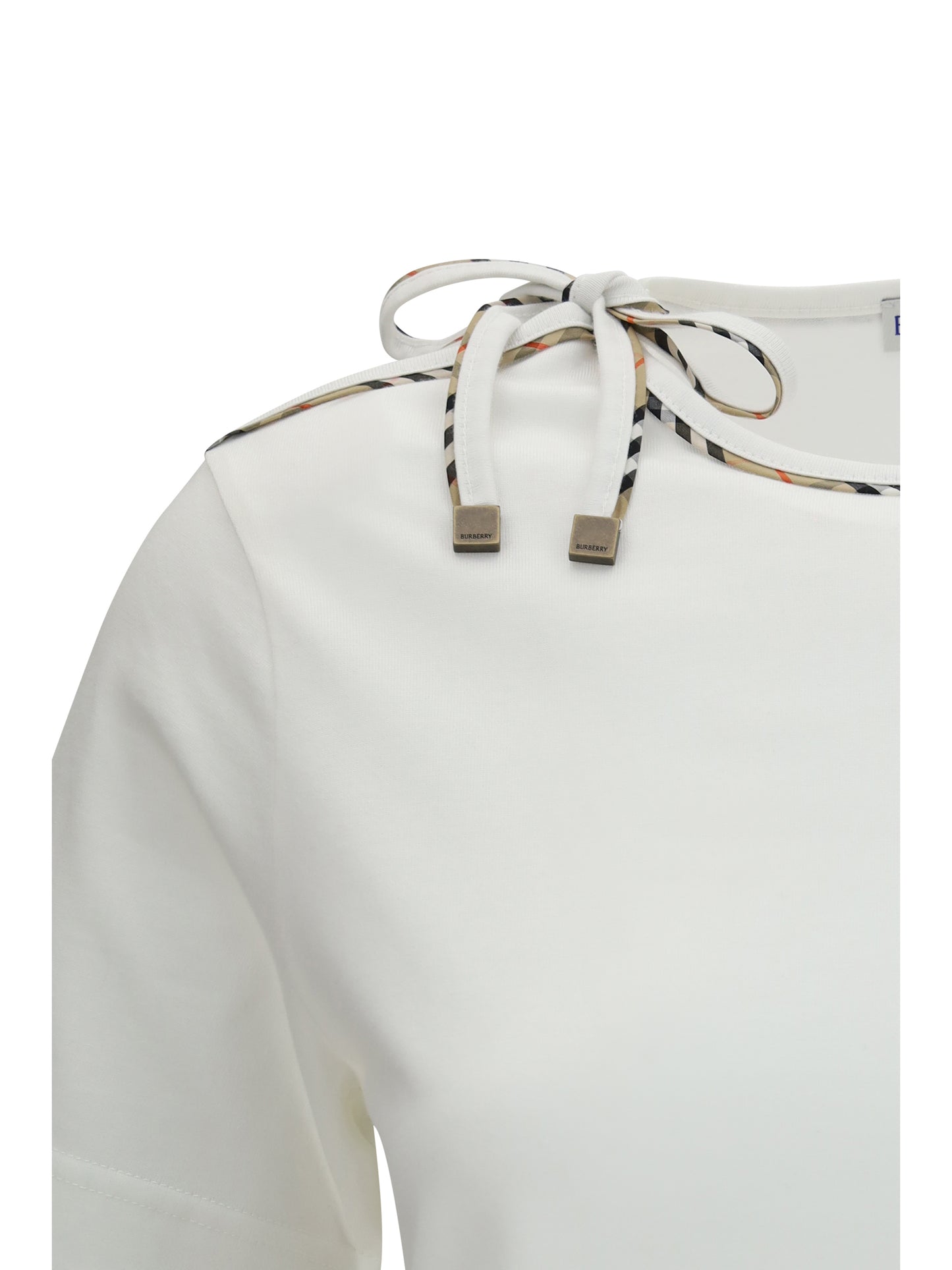 BURBERRY Cotton lace-detail T-shirt