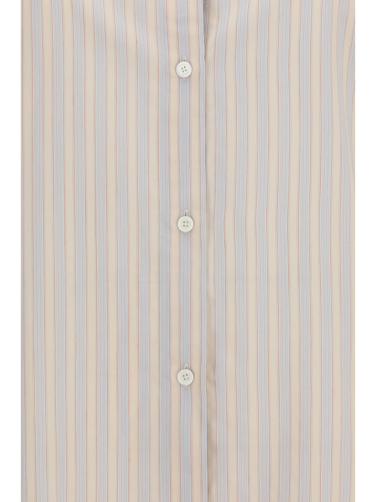 Toteme Oversized striped Shirt in cotton - Yellow/Sky