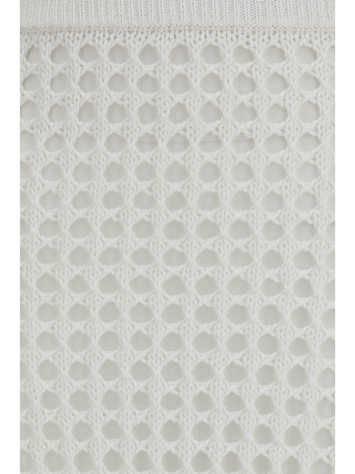 Max Mara Pure Cotton mesh Skirt - White Ottico