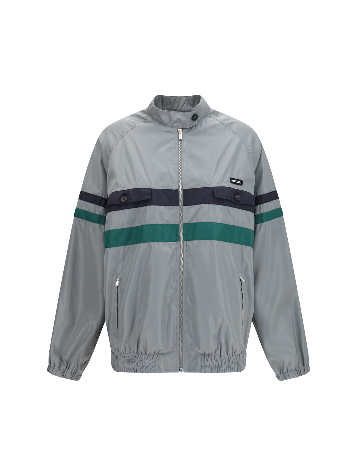 Miu Miu Technical silk Jacket - Piombo