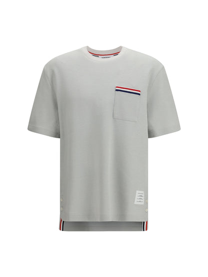 THOM BROWNE Short-sleeve cotton-linen T-shirt
