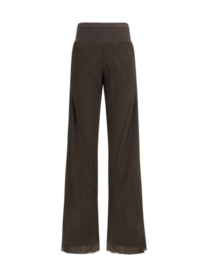 Rick Owens Bias Pants with a bias-cut - Dark Dust