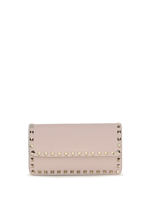 Valentino Garavani Rockstud Chain Wallet - Rose Quartz