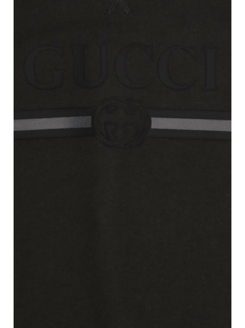 Gucci Cotton Hooded Sweatshirt for Boy - Dusty Dark Grey/Mc