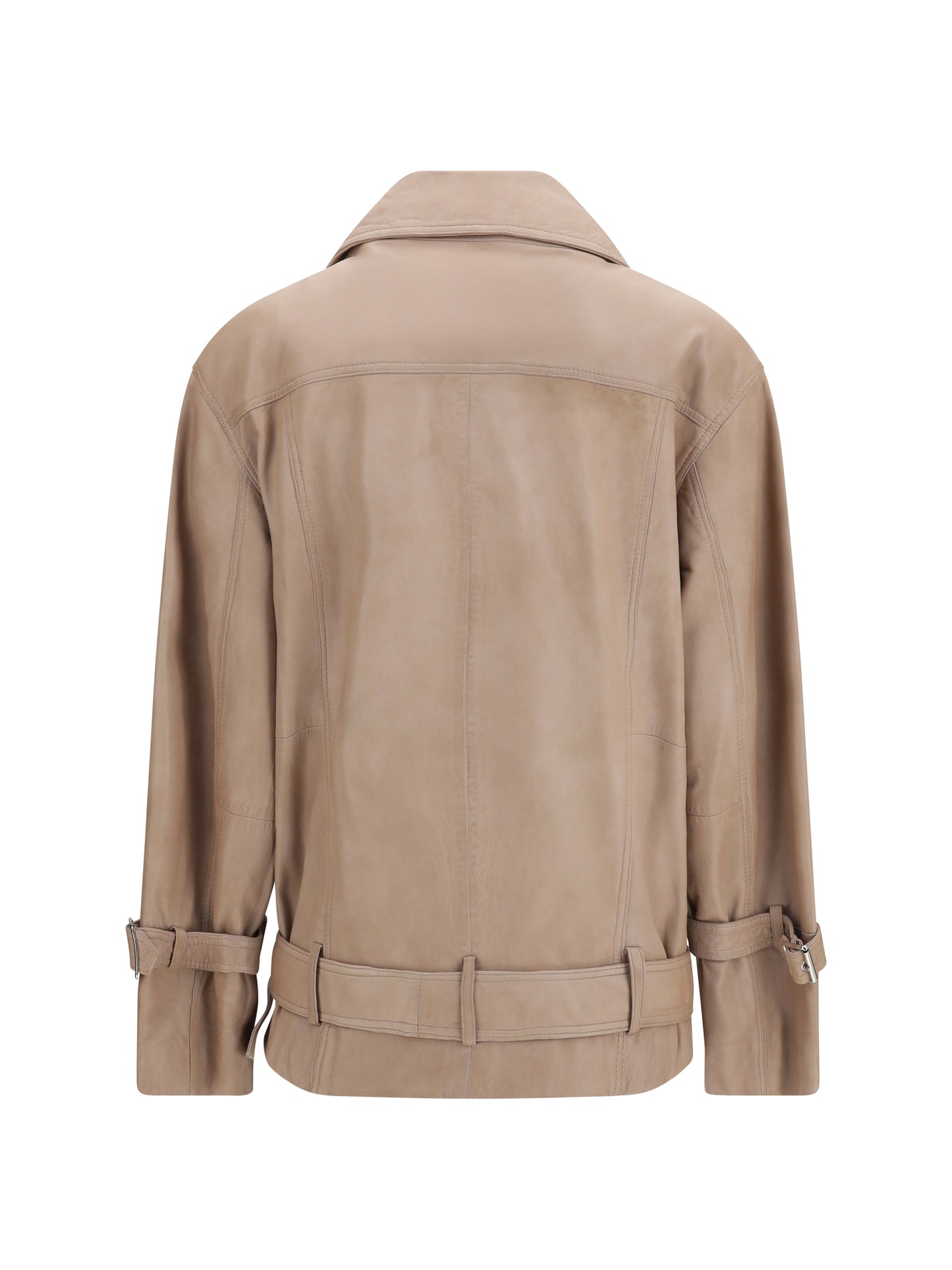 PINKO Leather biker Jacket