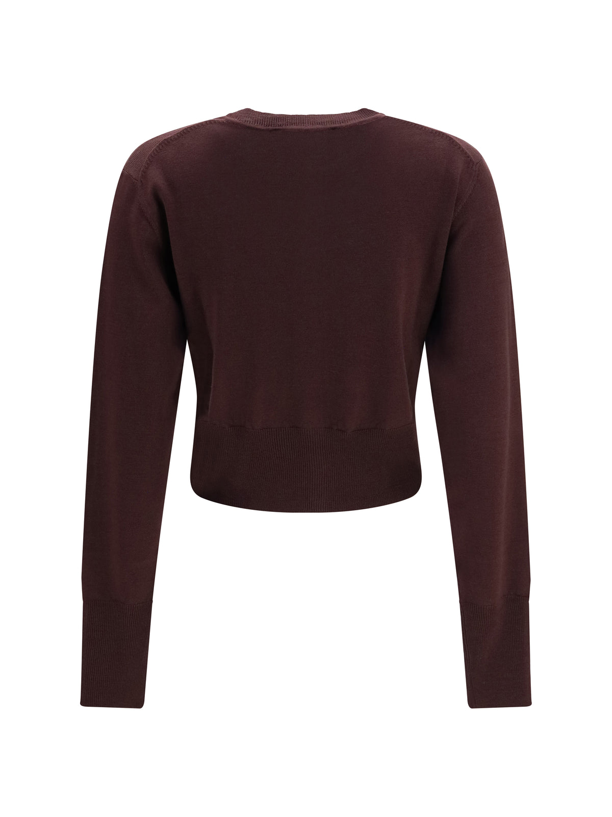 Vivienne Westwood Bea cropped wool Cardigan - Dark Mahogany