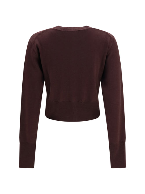 Vivienne Westwood Bea cropped wool Cardigan - Dark Mahogany