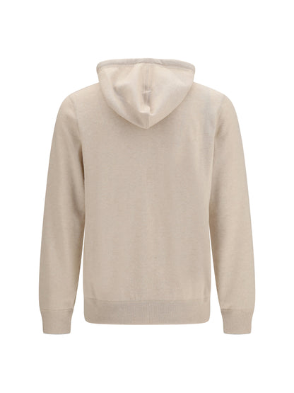 Brunello Cucinelli Cashmere zip up Hoodie - Sabbia+Ciottolo