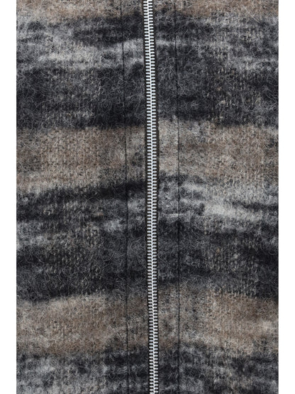 Our Legacy Hooded checked knit Sweatshirt - Night Woods