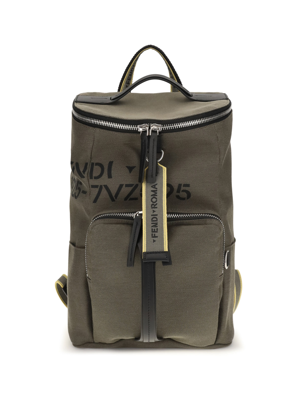 Fendi Tourist canvas Backpack - Green Militare+Nero