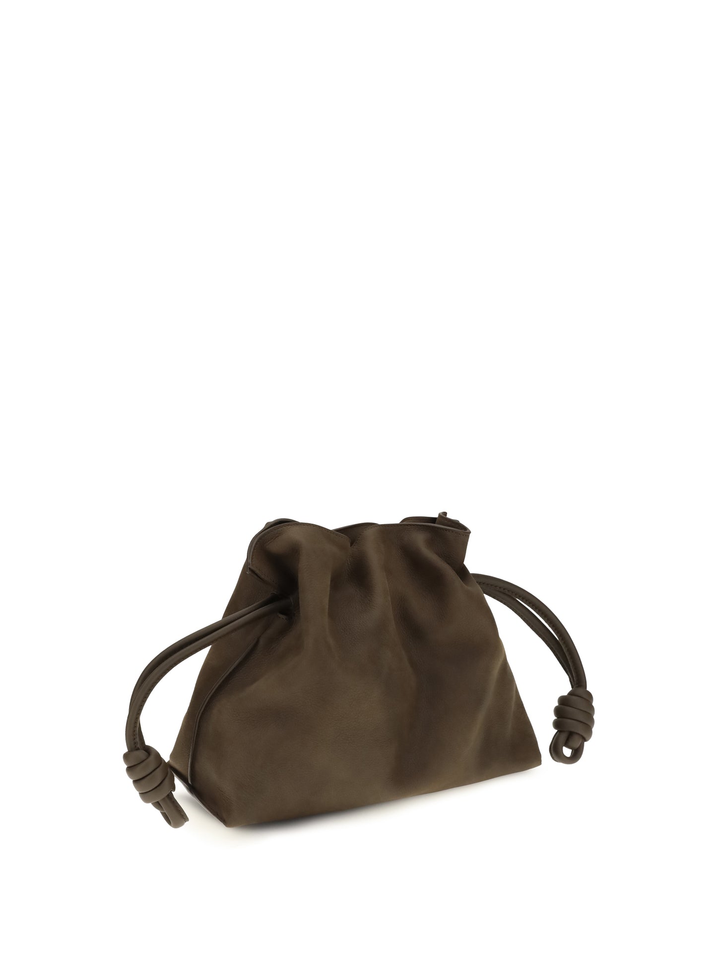 LOEWE Medium Flamenco Clutch in garnet nubuck