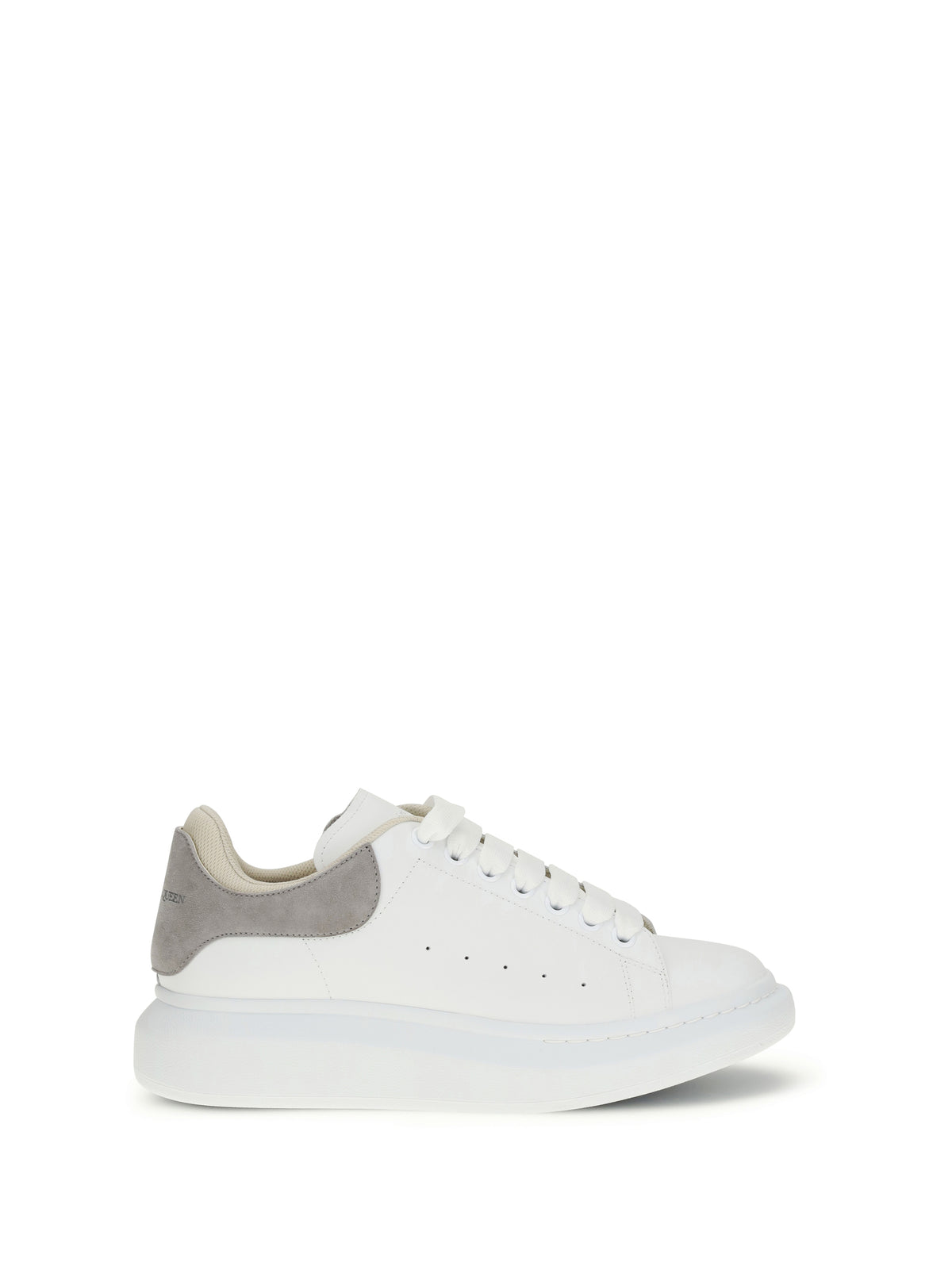 Alexander Mcqueen Oversized Sneakers with suede heel tab - White/Grey
