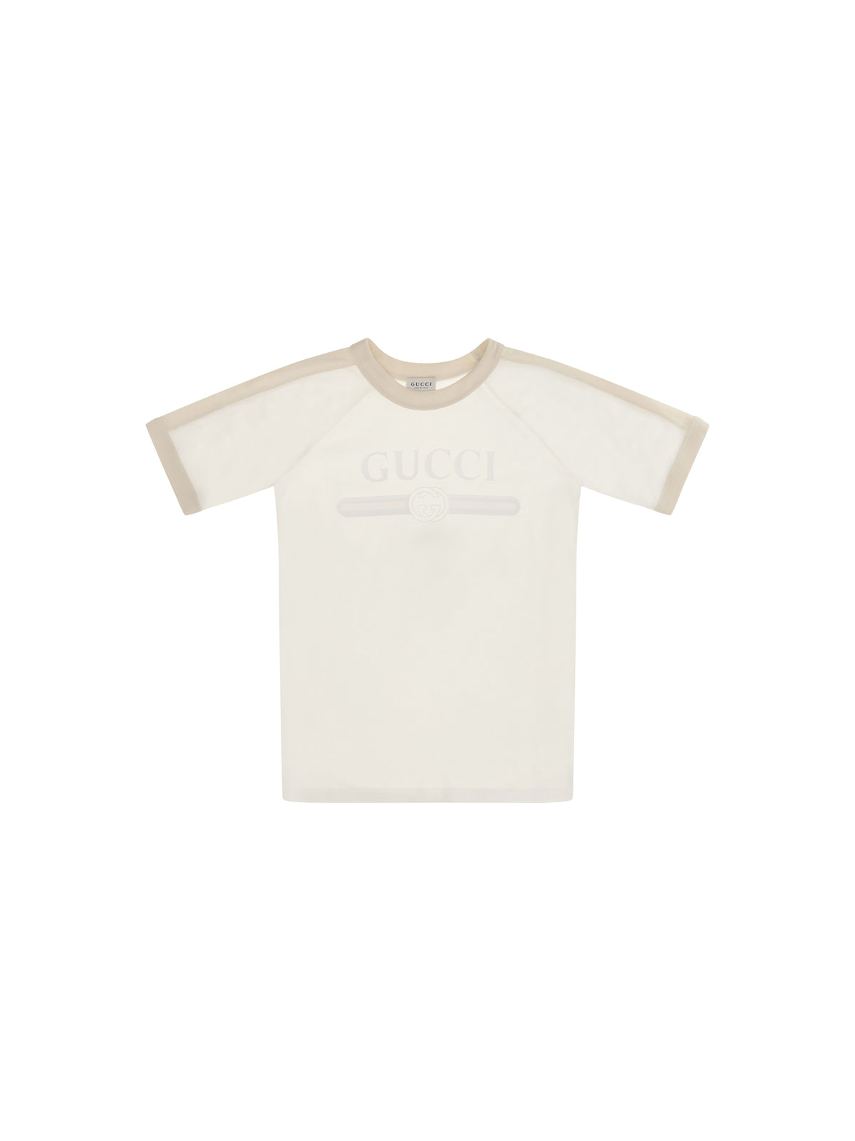 Gucci Logo T-shirt for Boy - Dusty White/Mc
