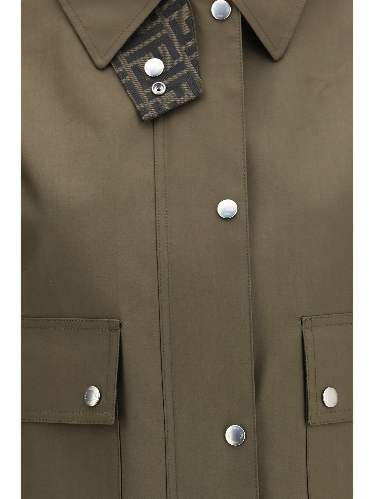 Fendi Mackintosh fabric Jacket - Green Milit.+Tabacco