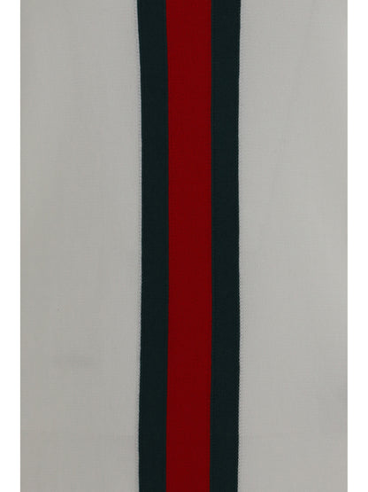 GUCCI Cotton knit T-shirt with Web intarsia