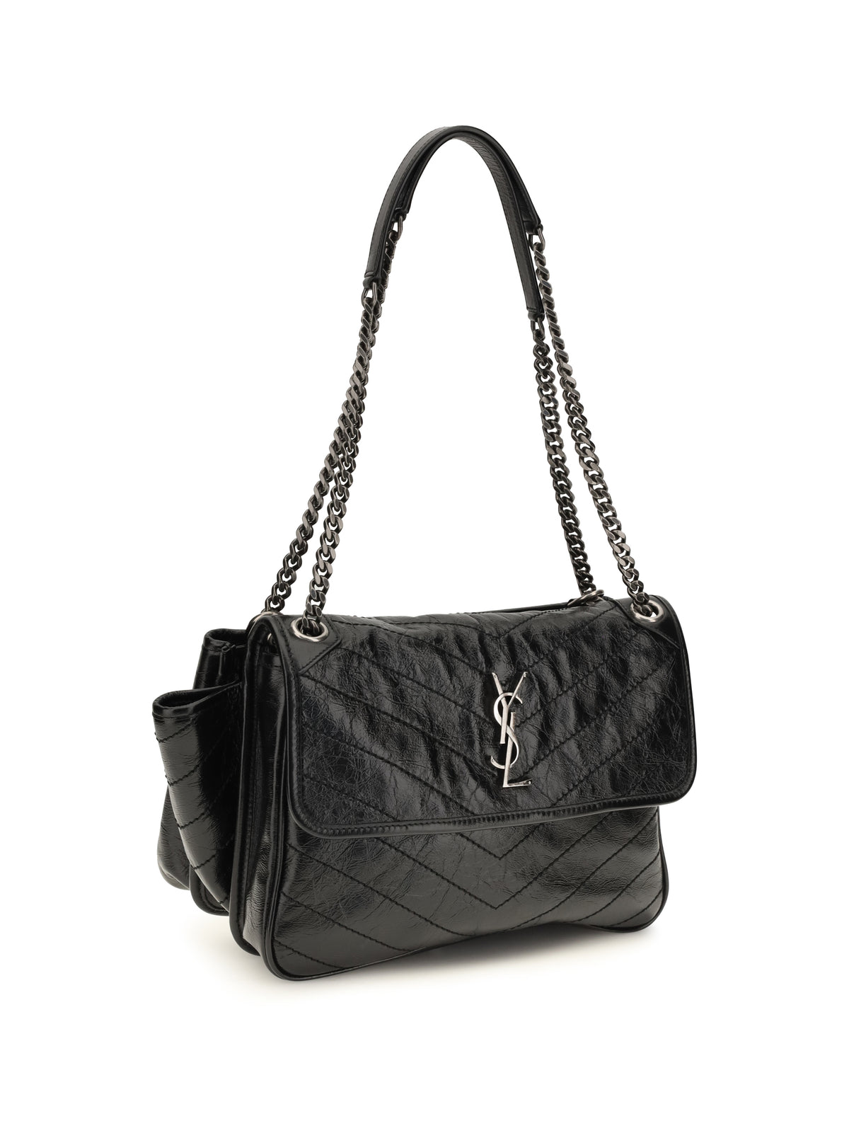 Saint Laurent Niki Tripouch Shoulder Bag - Black