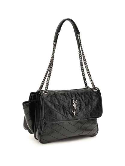 Saint Laurent Niki Tripouch Shoulder Bag - Black
