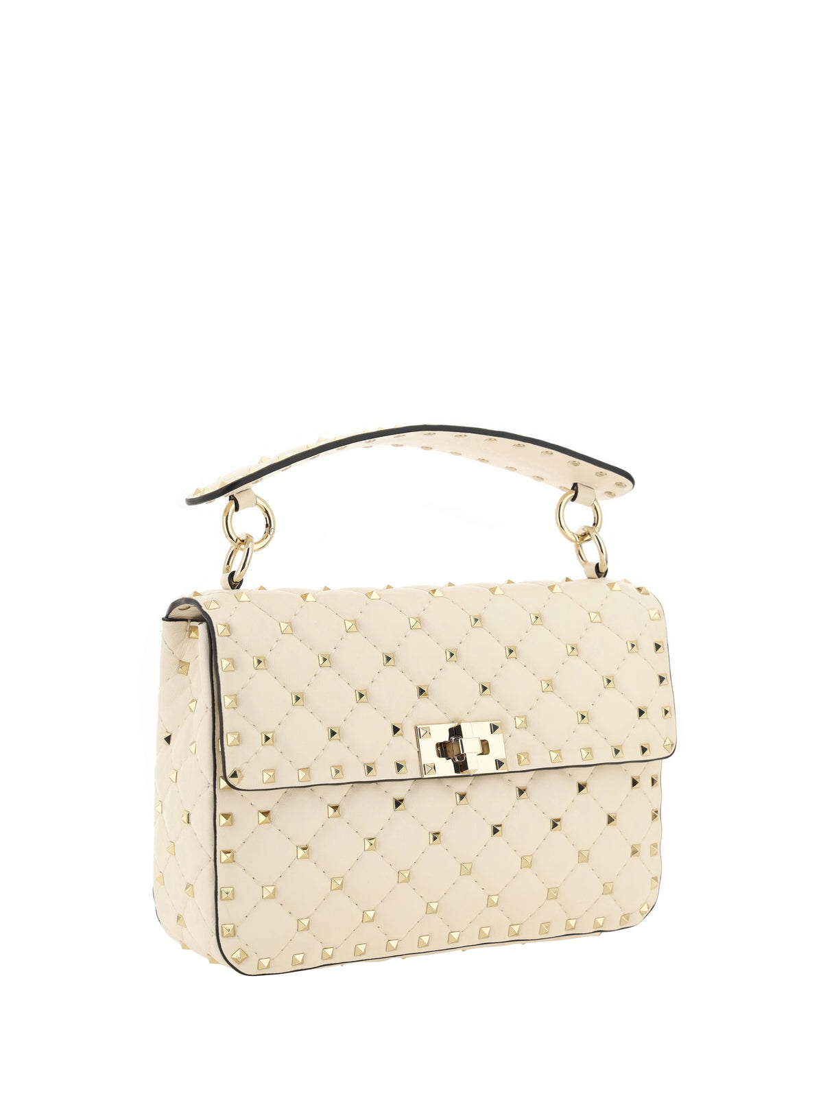 Valentino Garavani Rockstud Spike Handbag - Light Ivory