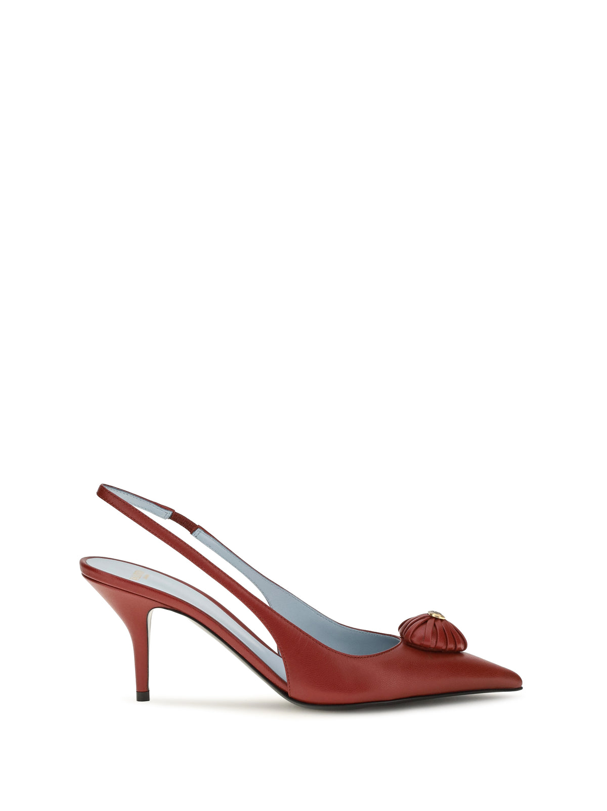Valentino Garavani Coeur Royal Slingback leather Pumps - Russet Red