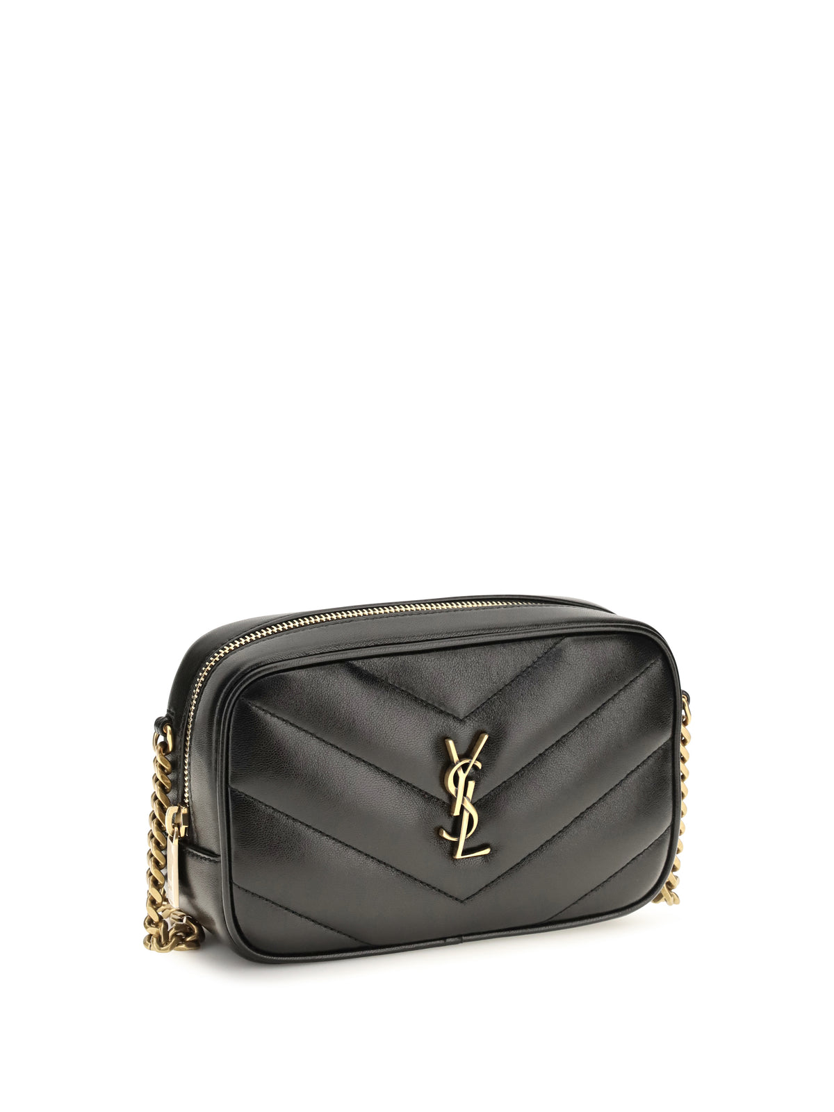 Saint Laurent Loulou mini leather Shoulder Bag - Black