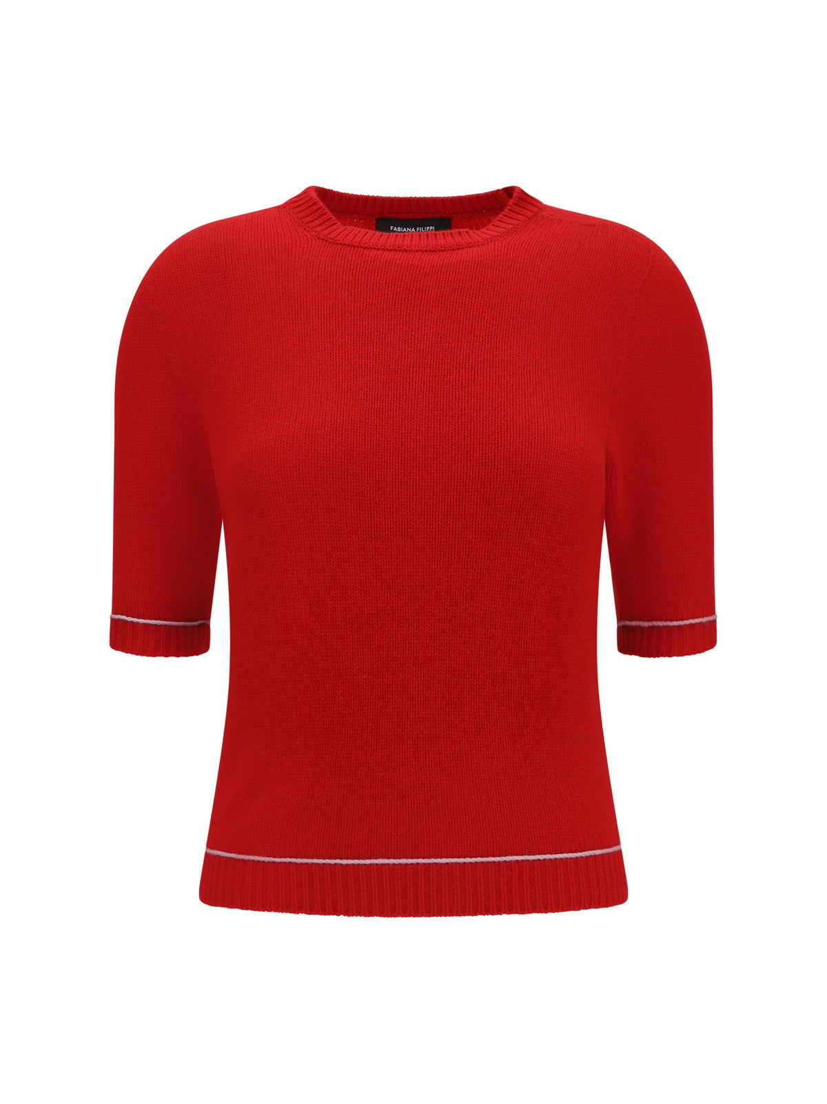 Fabiana Filippi Brushed Platinum Sweater - Red/Light Blue